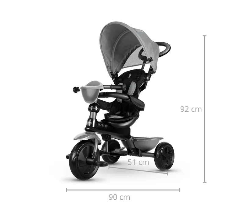 MILLY MALLY 4107 Qplay Rowerek Trójkołowy Cosy Grey