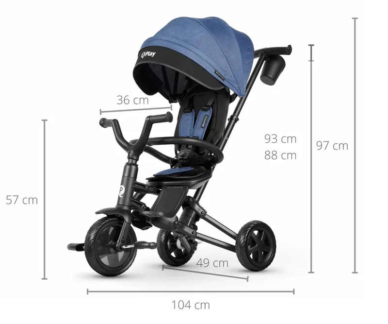 MILLY MALLY 4534 Qplay Rowerek Trójkołowy Nova Niello Blue