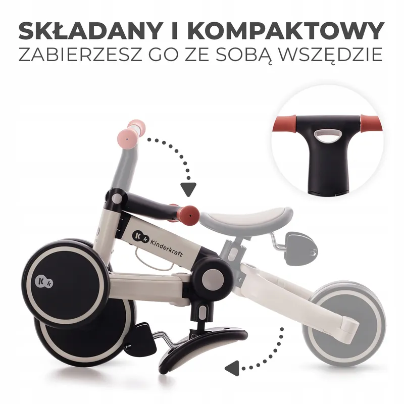 KINDERKRAFT Rowerek Trójkołowy 4TRIKE Silver Grey