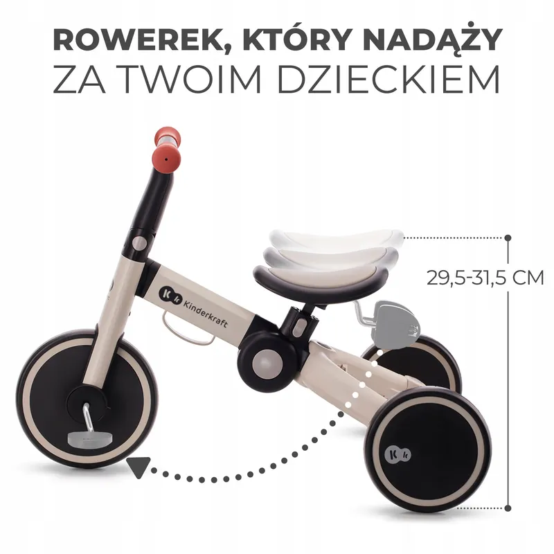 KINDERKRAFT Rowerek Trójkołowy 4TRIKE Silver Grey
