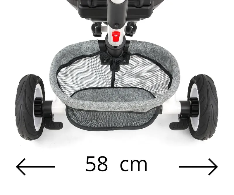 MILLY MALLY 3116 Rowerek Trójkołowy 6w1 Stanley Rubber Grey
