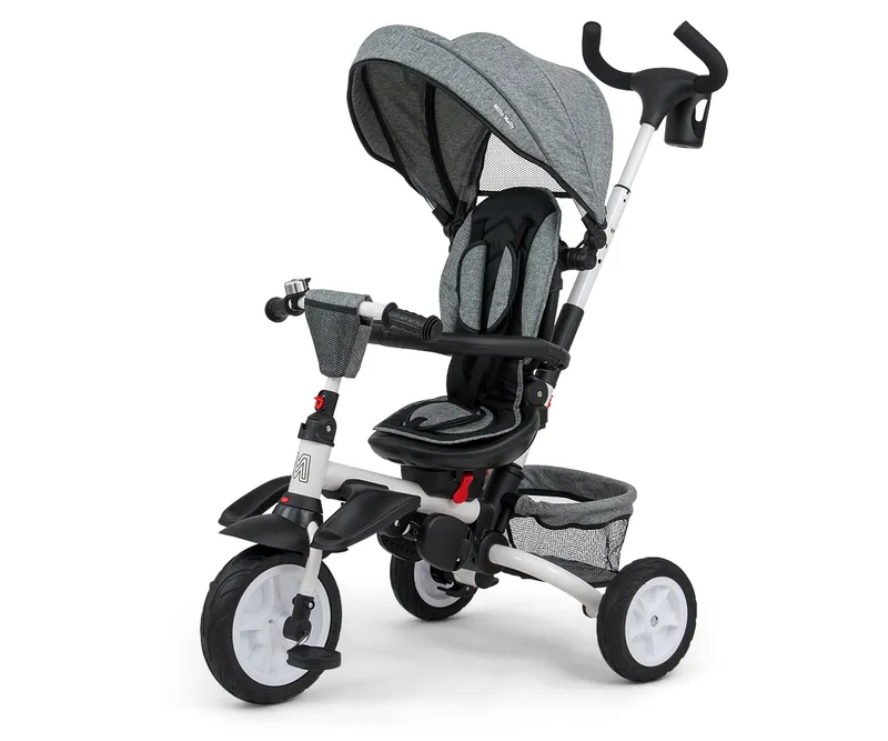 MILLY MALLY 3116 Rowerek Trójkołowy 6w1 Stanley Rubber Grey