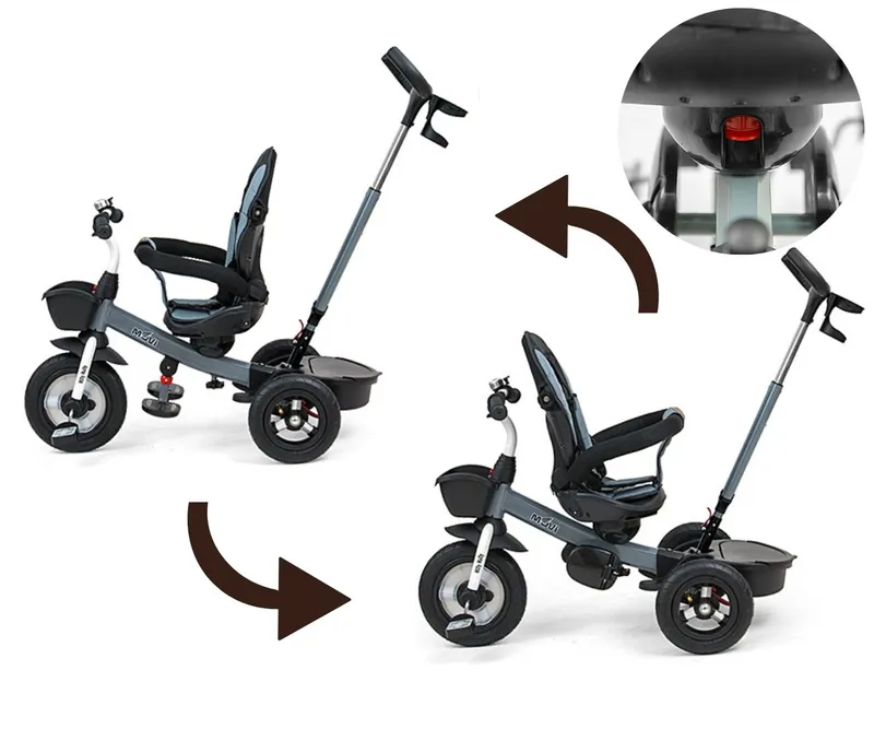 MILLY MALLY 2490 Rowerek Trójkołowy Movi Grey 5w1