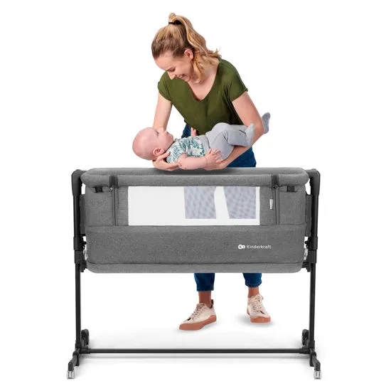 KINDERKRAFT Łóżeczko Dostawne Neste Grow Dark Grey