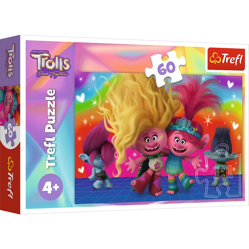 TREFL 17386 Puzzle 60 Przyjacielskie Trolle