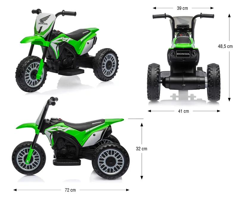 MILLY MALLY 5361 Pojazd Na Akumulator Motocykl HONDA CRF 450R Green