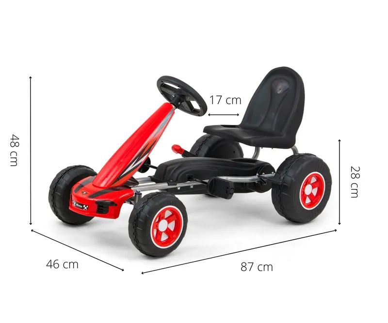 MILLY MALLY 3126 Gokart Na Pedały Viper Red