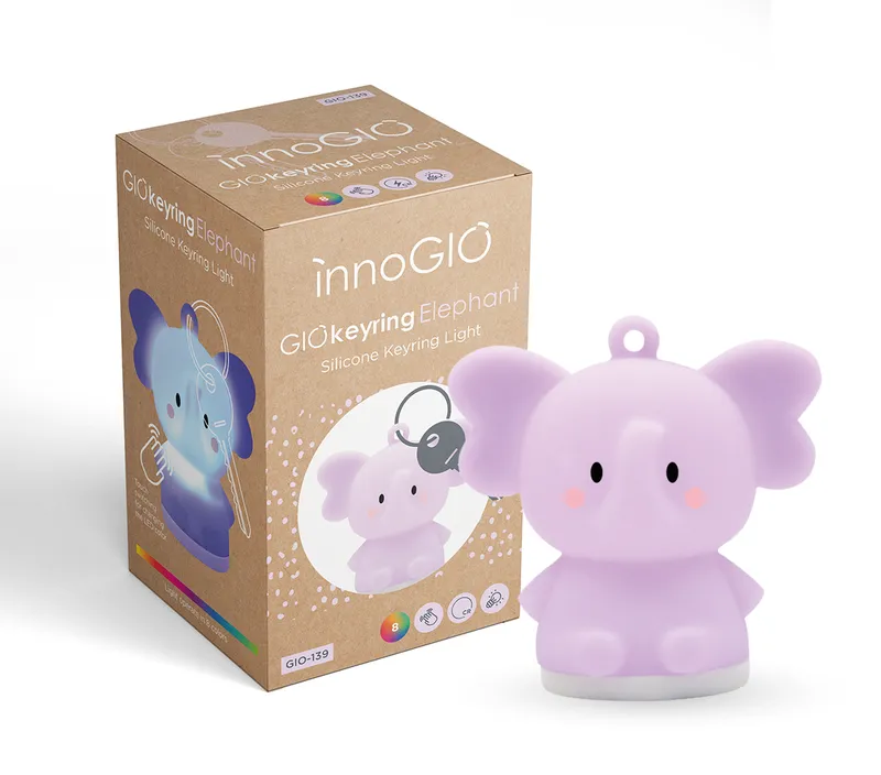 INNOGIO GIO-153 Lampka Silikonowa GIOkeyring Elephant