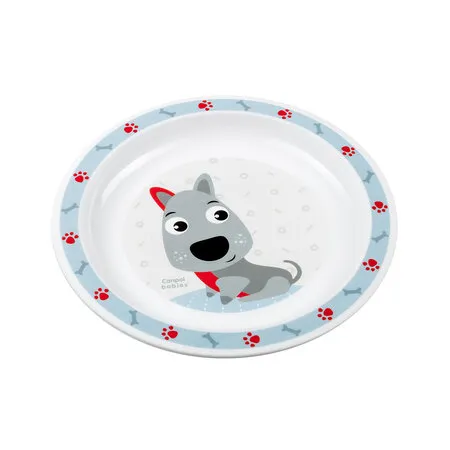 CANPOL 4/411 Talerzyk Plastikowy Animals - Niebieski