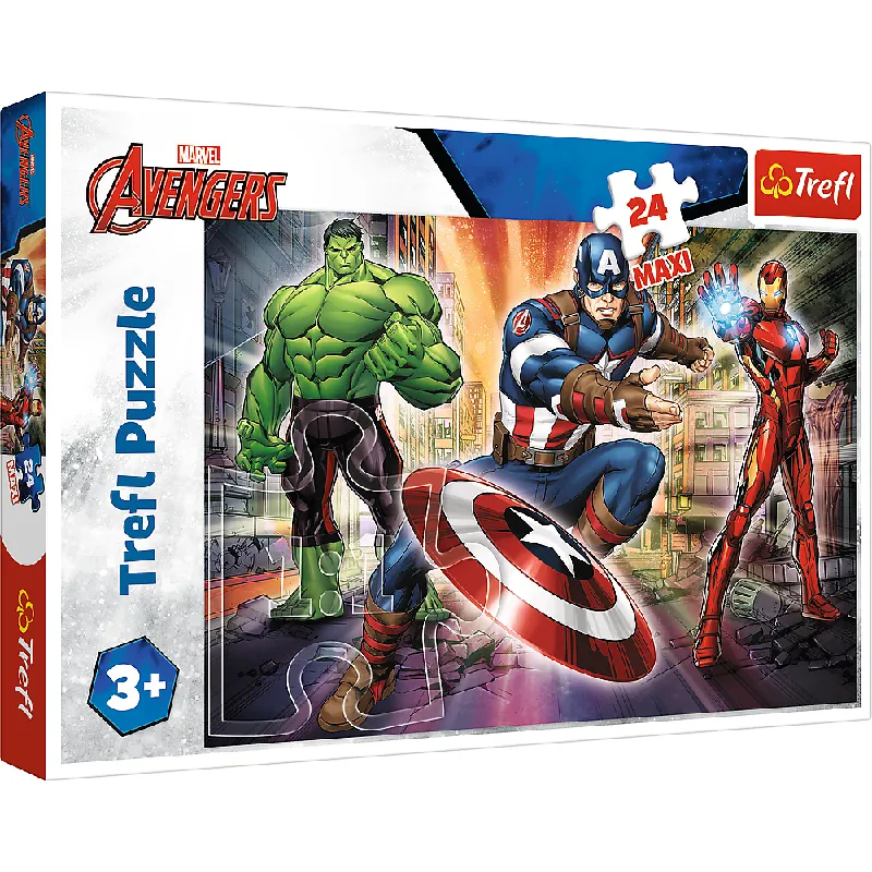 TREFL 14321 Puzzle 24 MAXI W Świecie Avengersów