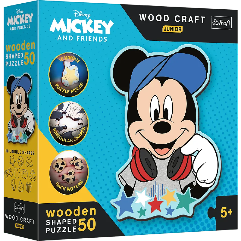 TREFL 20199 Puzzle Drewniane 50 DISNEY W Świecie Mickey