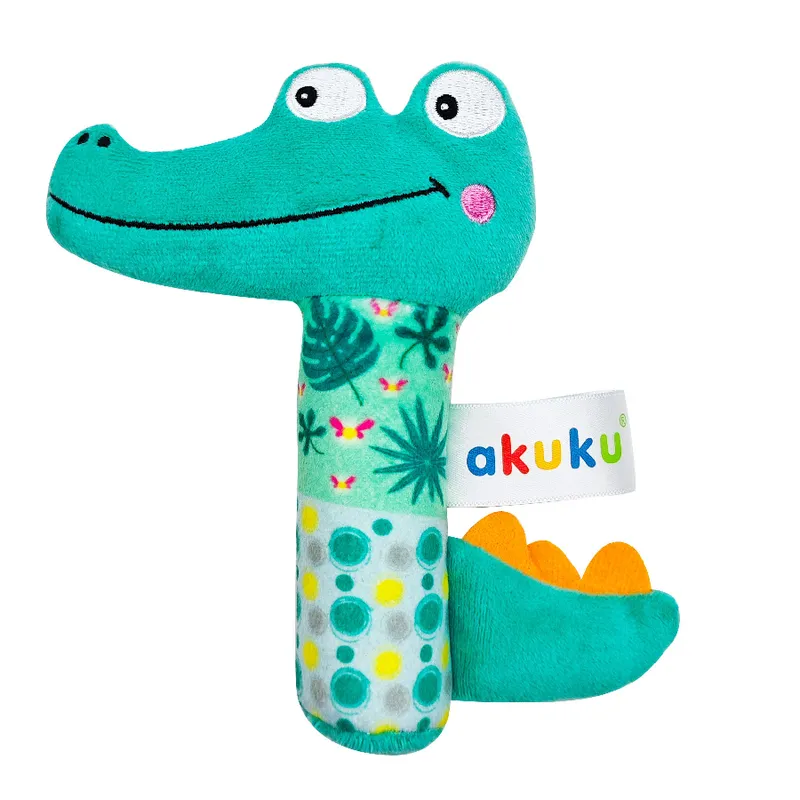 AKUKU A0644 Grzechotka Piszczek Krokodyl