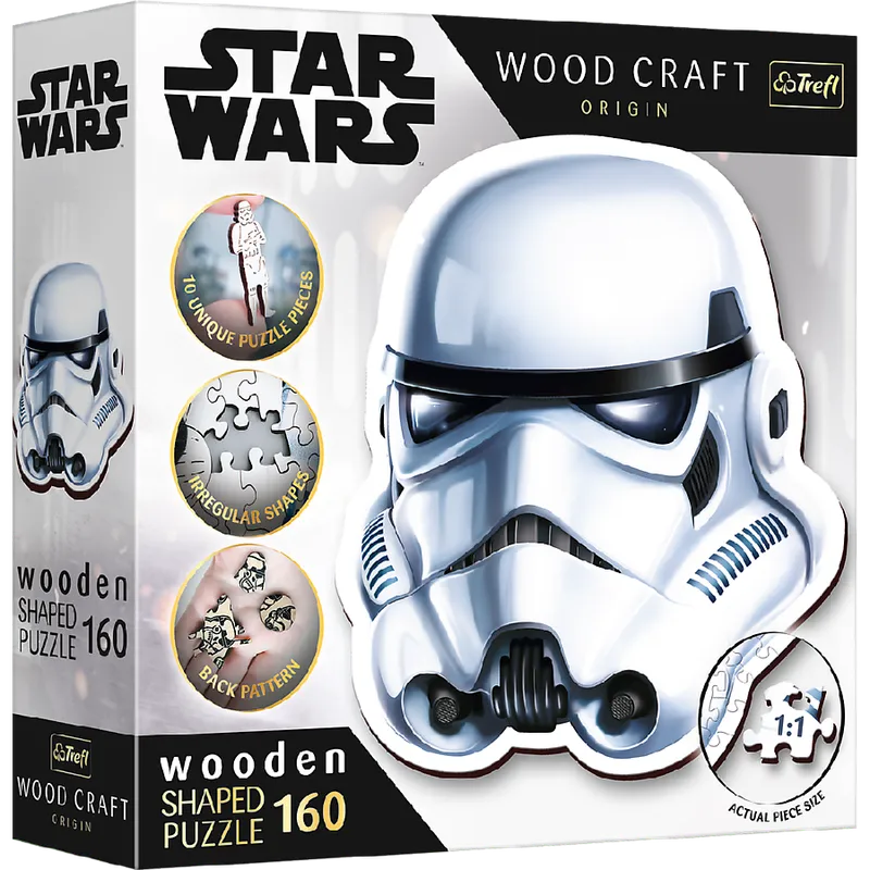 TREFL 20188 Puzzle Drewniane Star Wars 160 Hełm Szturmowca