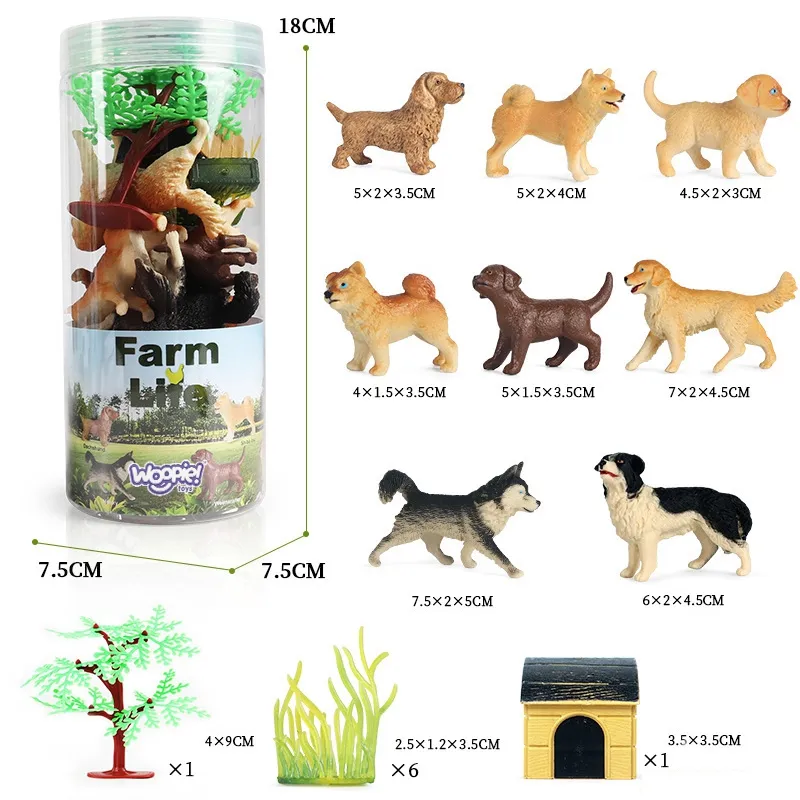 WOOPIE 47092 Zestaw Figurek Piesek 16szt. Farma