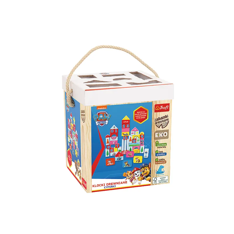 TREFL 61571 Klocki Drewniane Paw Patrol Cyferki