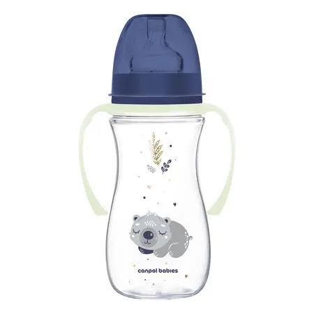 CANPOL 35/238 Butelka Antykolkowa 300ml EasyStart Sleepy Koala - Niebieska