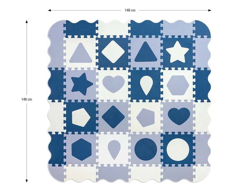 MILLY MALLY 5618 Mata Piankowa Puzzle Jolly 4X4 Shapes - Blue