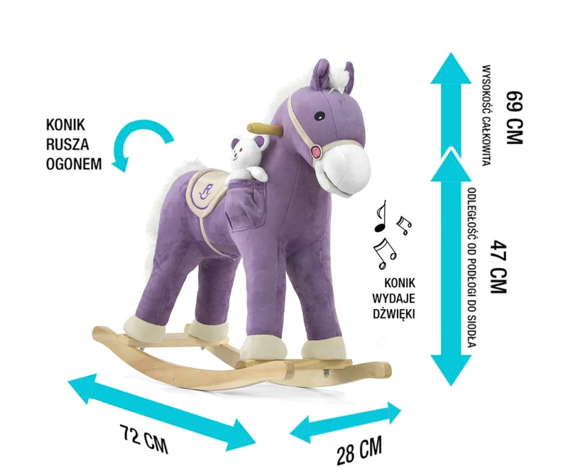 MILLY MALLY 1077 Koń Pony Purple