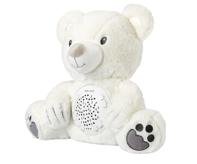MILLY MALLY Zabawka Pluszowa Z Projektorem Milly Bear White