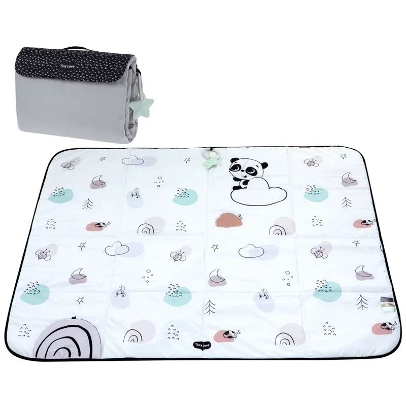 TINY LOVE TL12086000 Mata Edukacyjna / Podróżna XL DECOR Czarno/Biała