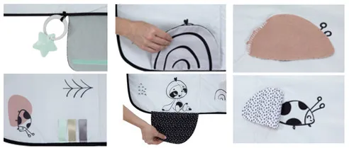 TINY LOVE TL12086000 Mata Edukacyjna / Podróżna XL DECOR Czarno/Biała