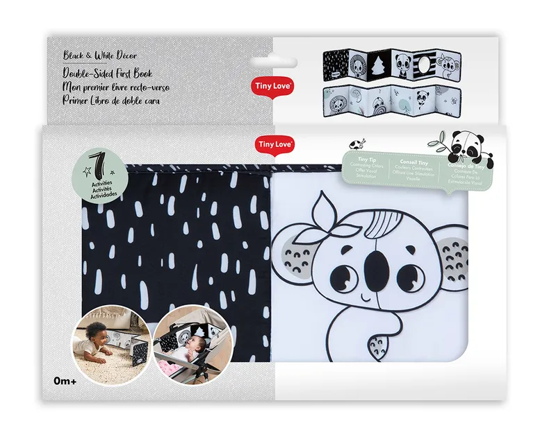 TINY LOVE TL11189000 Moja Pierwsza Książeczka Edukacyjna DECOR Czarno/Biała