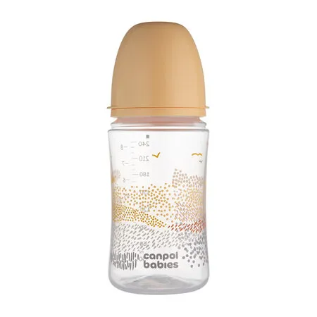 CANPOL 35/243 Butelka Antykolkowa EasyStart 240ml MOUNTAINS Beige