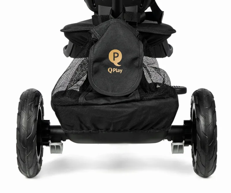 MILLY MALLY 5680 Qplay Rowerek Trójkołowy Rito Deluxe Rubber Black