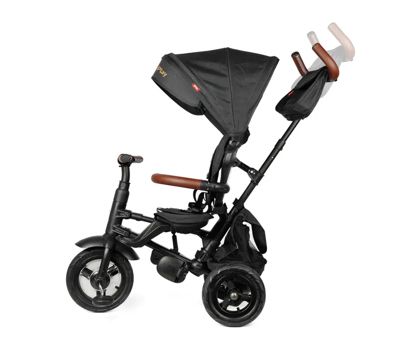 MILLY MALLY 5680 Qplay Rowerek Trójkołowy Rito Deluxe Rubber Black