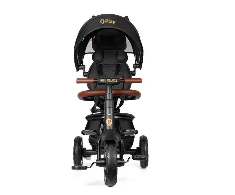 MILLY MALLY 5680 Qplay Rowerek Trójkołowy Rito Deluxe Rubber Black
