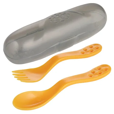 CANPOL 74/019 Zestaw Sztućców Dla Dziecka W Etui - Żółty