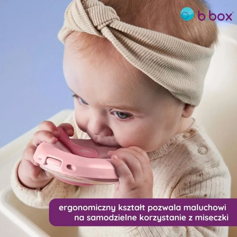 B.BOX BB100111 Fill+feed Silikonowa Miseczka Z Pokrywką Do Karmienia Blush
