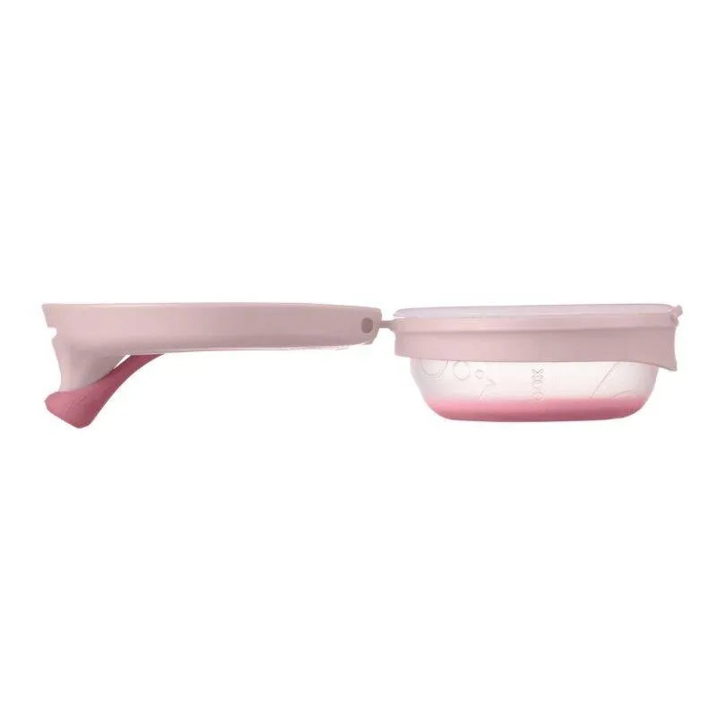 B.BOX BB100111 Fill+feed Silikonowa Miseczka Z Pokrywką Do Karmienia Blush