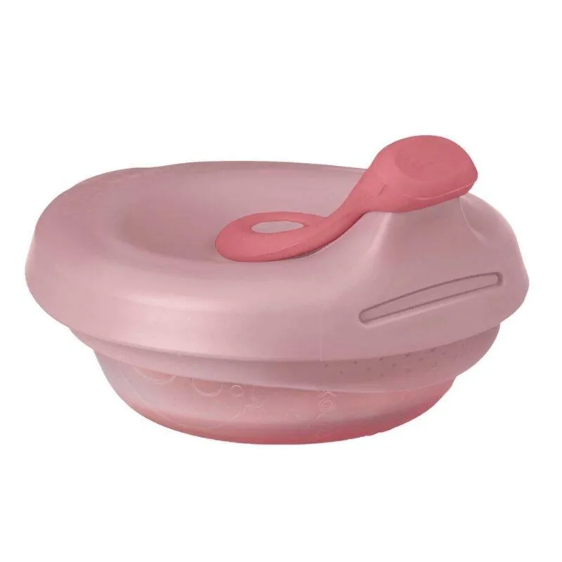 B.BOX BB100111 Fill+feed Silikonowa Miseczka Z Pokrywką Do Karmienia Blush