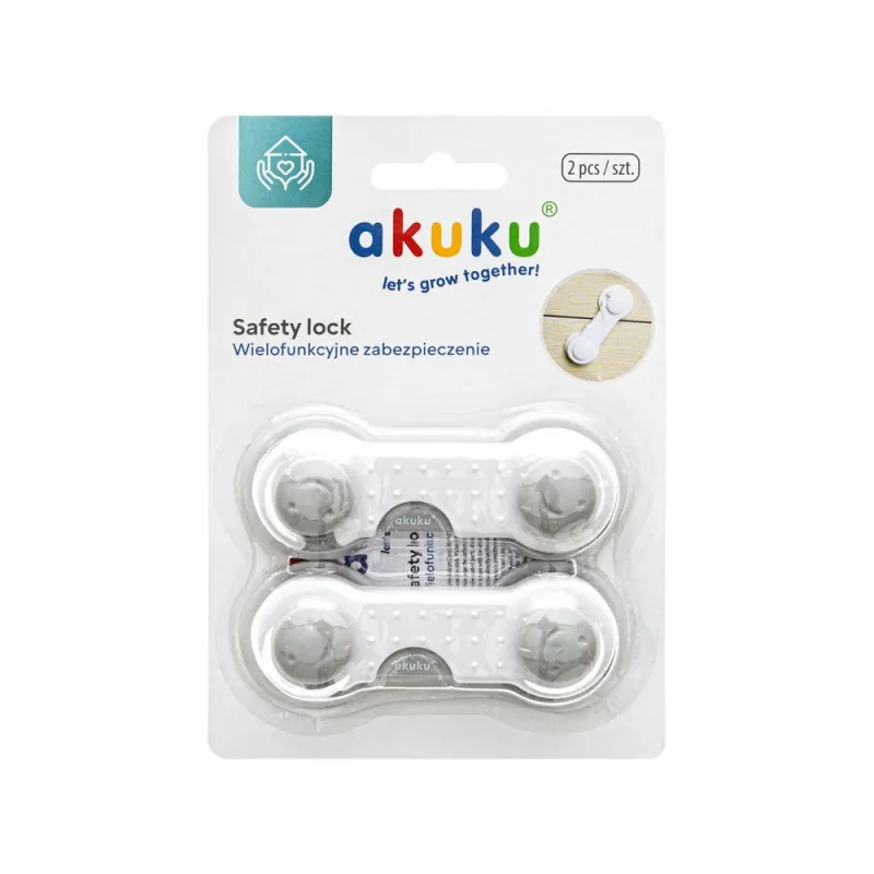 AKUKU A0649 Zabezpieczenia Uniwersalne Do Szafek 9 cm - Szare