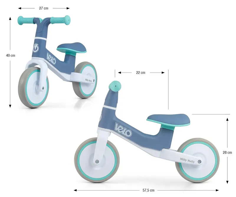MILLY MALLY 5480 Rowerek Biegowy Velo Mint