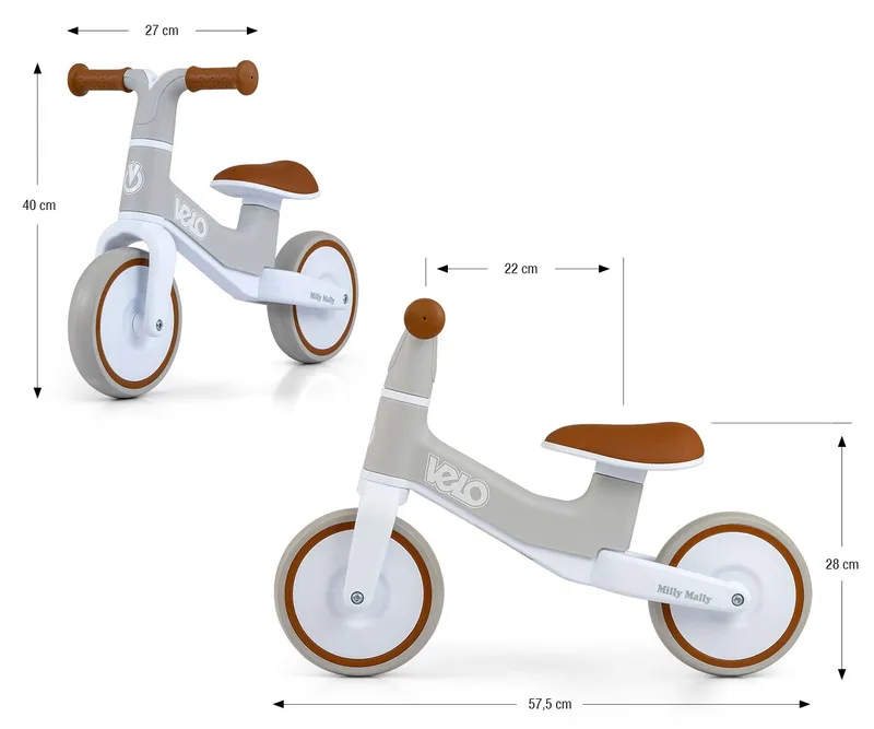 MILLY MALLY 5479 Rowerek Biegowy Velo Brown