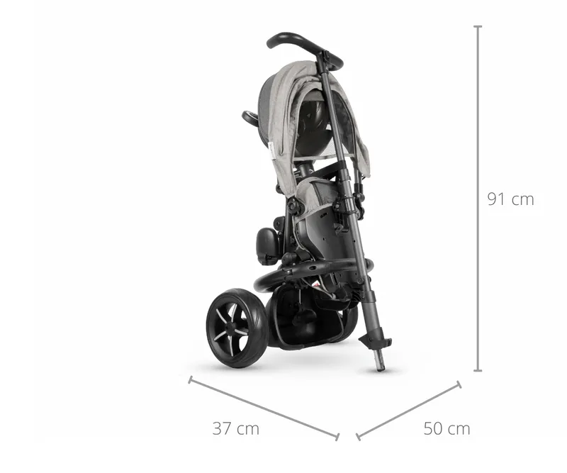 MILLY MALLY 4535 Qplay Rowerek Trójkołowy Rito Star Grey