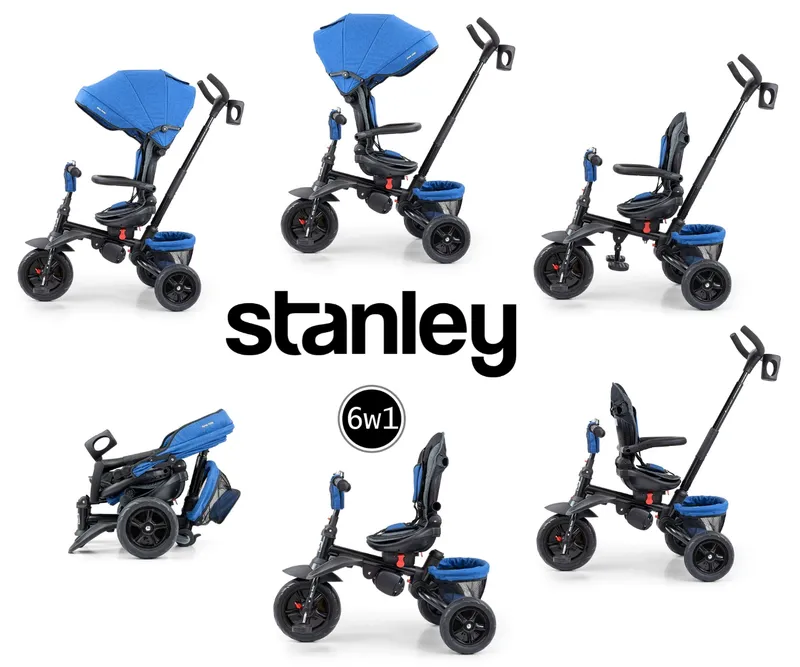 MILLY MALLY 5071 Rowerek Trójkołowy Stanley Rubber Navy - Black