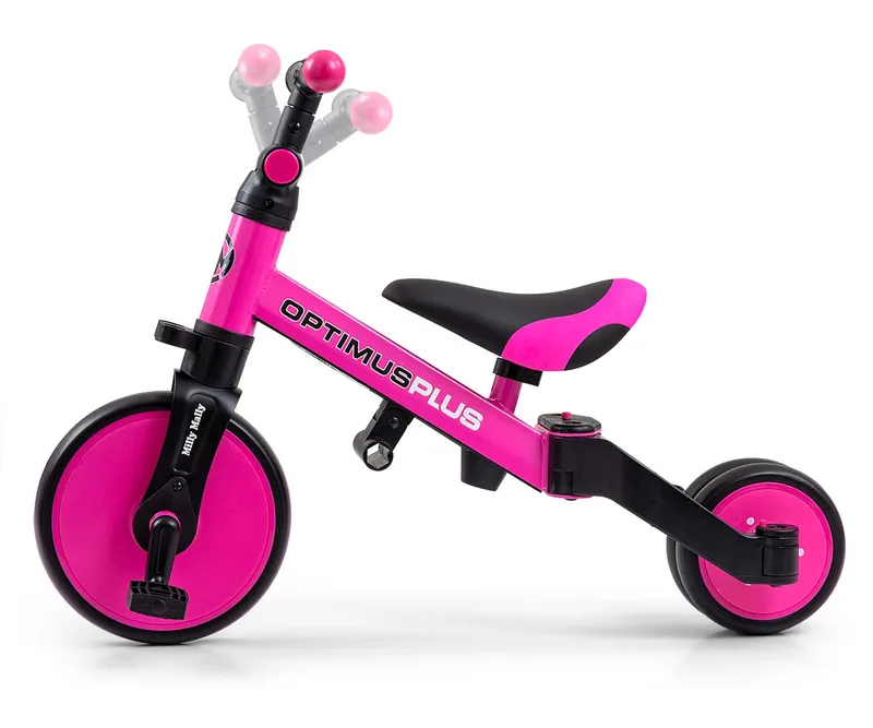 MILLY MALLY 5304 Rowerek 4w1 OPTIMUS Plus Pink