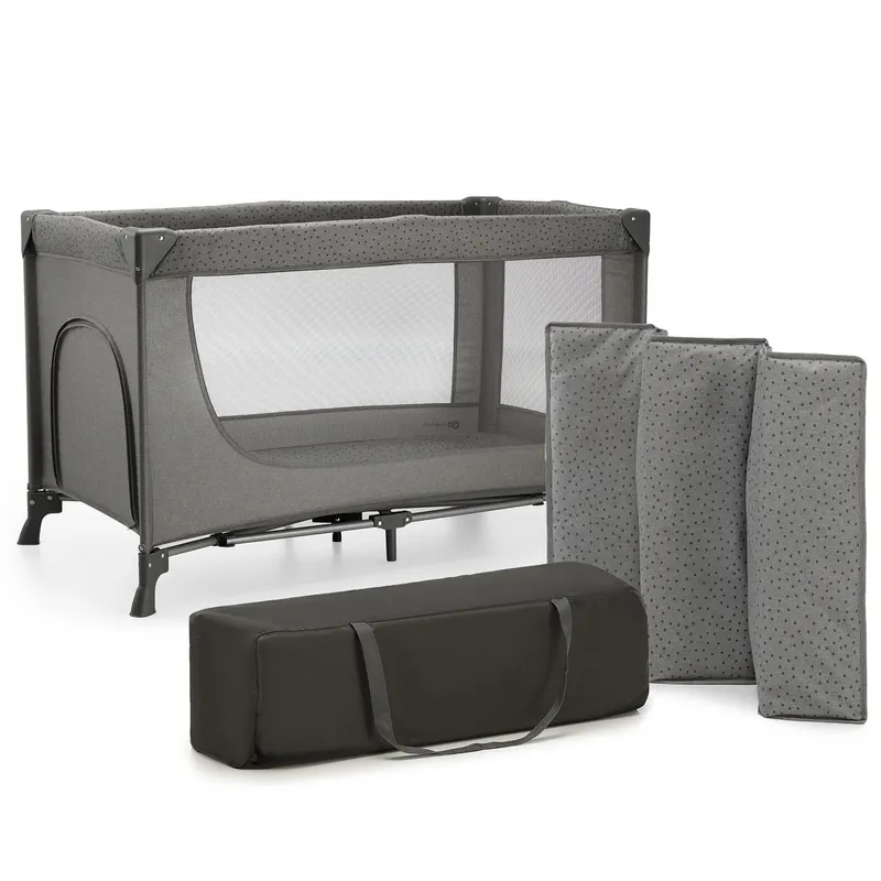 KINDERKRAFT Łóżeczko Turystyczne JOY 2 DARK GREY