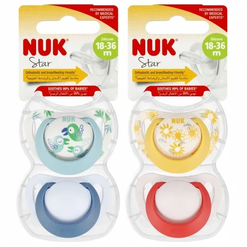 NUK 739734 Smoczek Uspokajający STAR 18-36M 2 szt