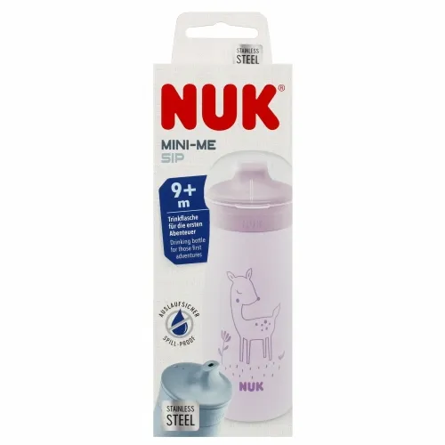 NUK 225325 Kubek Ze Stali Nierdzewnej 300ml Mini +9M Jeleń
