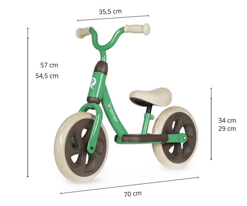 MILLY MALLY 5784 Oplay Rowerek Biegowy Trainer Green