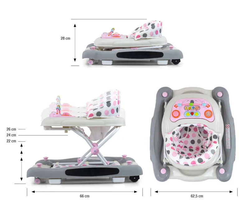 MILLY MALLY 5701 Chodzik Dla Dziecka Patrol Plus Pastel Dots