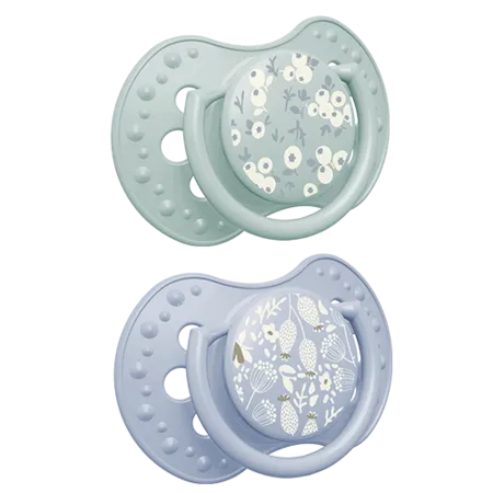 LOVI 22/922 Smoczek Silikonowy Dynamiczny 3-6M 2szt Blossom Blue Boy