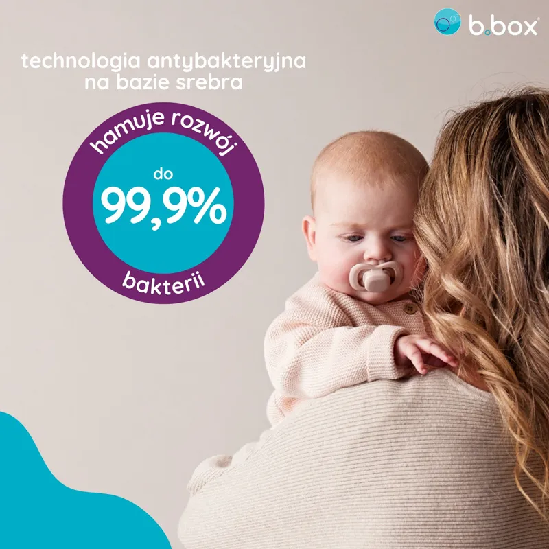 B.BOX BB300345 Smoczek Dla Noworodka I Niemowlaka 2 szt Symetryczny Silikonowy 0-6M Róż/Latte