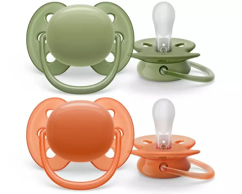 AVENT SCF093/01 Smoczek Uspokajający Oliwkowy/ Ceglany Ultra Soft 18m
