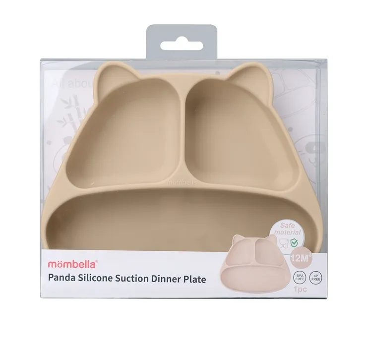 Mombella 01513 Talerzyk Z Przyssawką Panda Light Brown