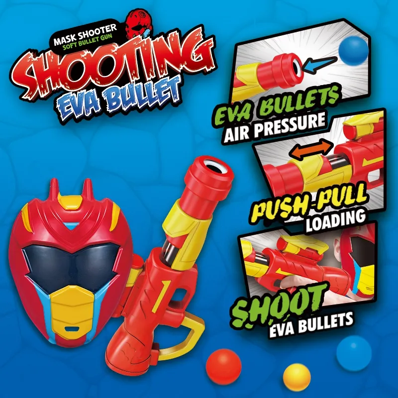 WOOPIE 50148 Pistolet Na Piankowe Kulki + Maska